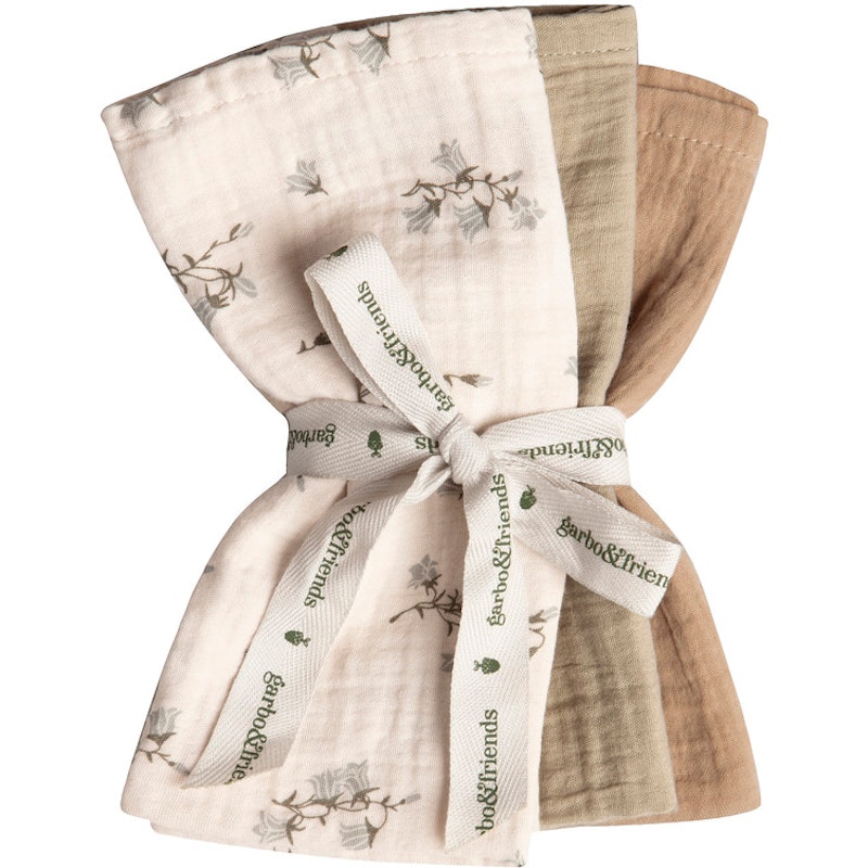 Bluebell Muslin Tvättlappar 3-pack, 40X40 cm