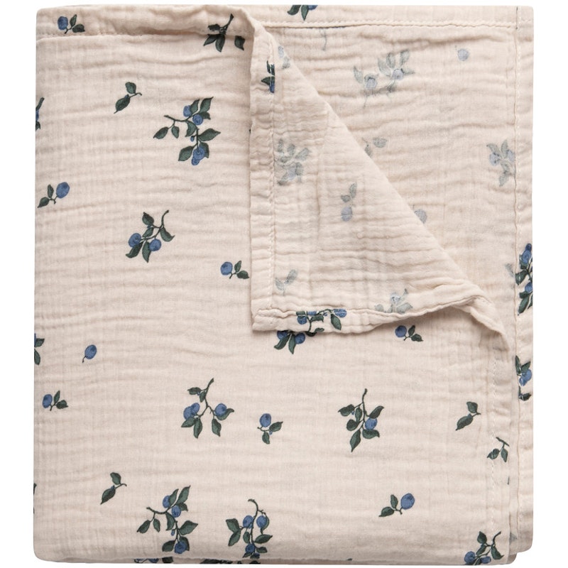Blueberry Muslin Babyfilt, 110x110 cm