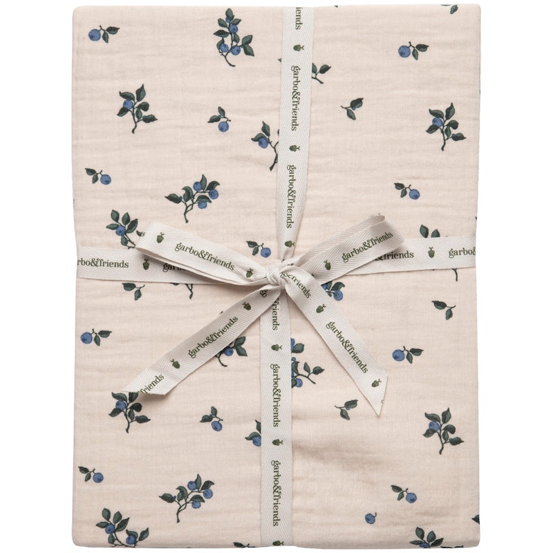 Blueberry Muslin Dra-På-Lakan, 90x200 cm