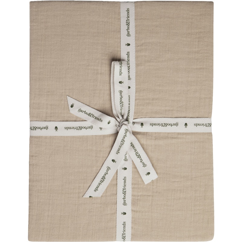 Olive Muslin Dra-På-Lakan, 140x200 cm