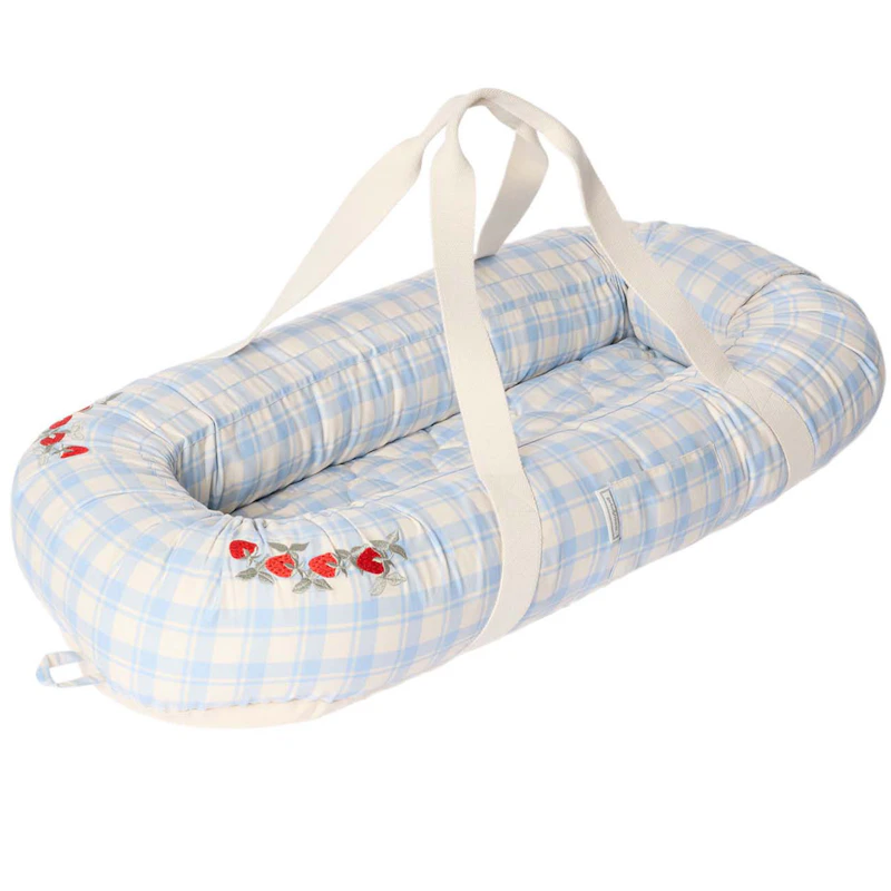 Plaid Sky Blue Babynest
