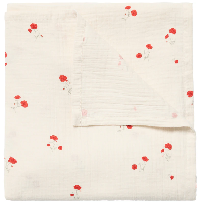 Poppy Babyfilt Muslin, 110x110 cm