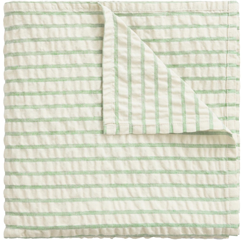 Seersucker Babyfilt 110x110 cm, Stripe Emerald