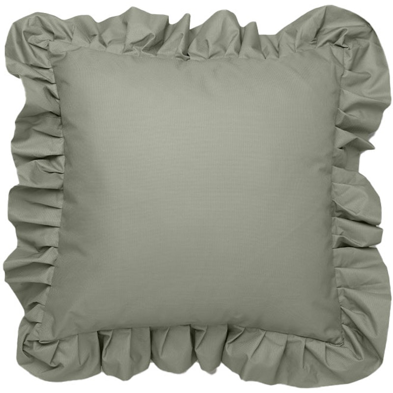 Kudde Med Volang Utomhus 61x61 cm, Grön