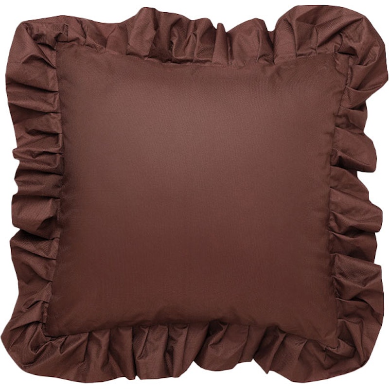 Kudde Med Volang Utomhus 61x61 cm, Brun