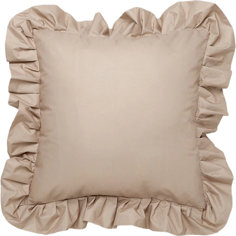 Kudde Med Volang Utomhus 61x61 cm, Beige