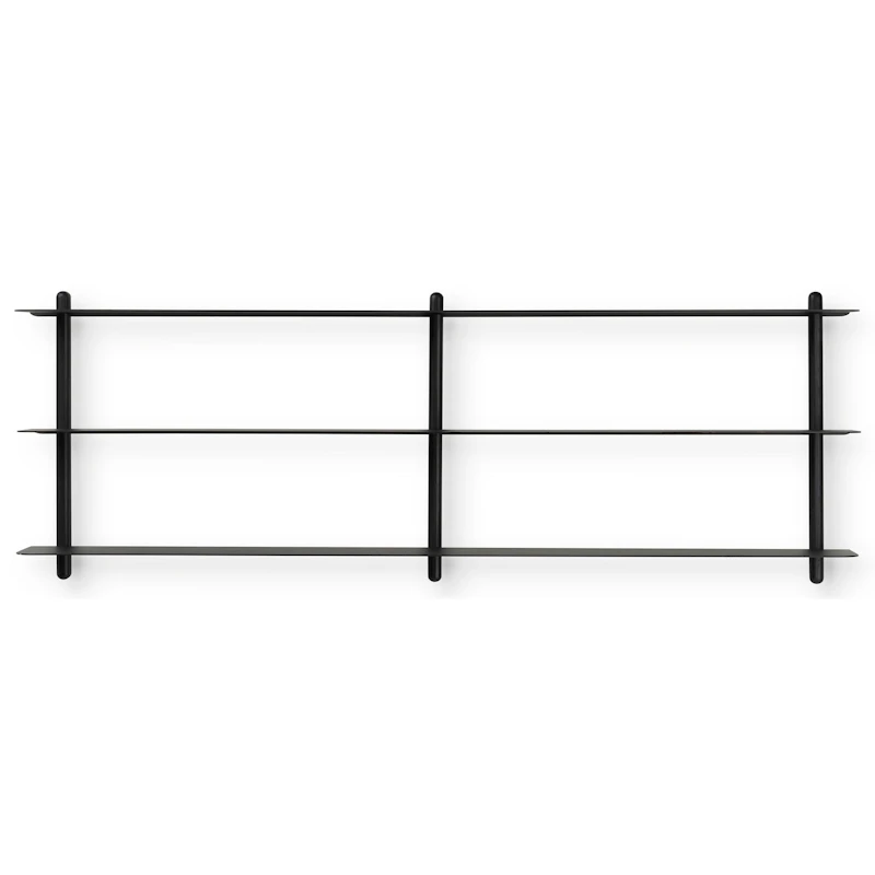 Nivo Vägghylla D, Svart Ask / Svart