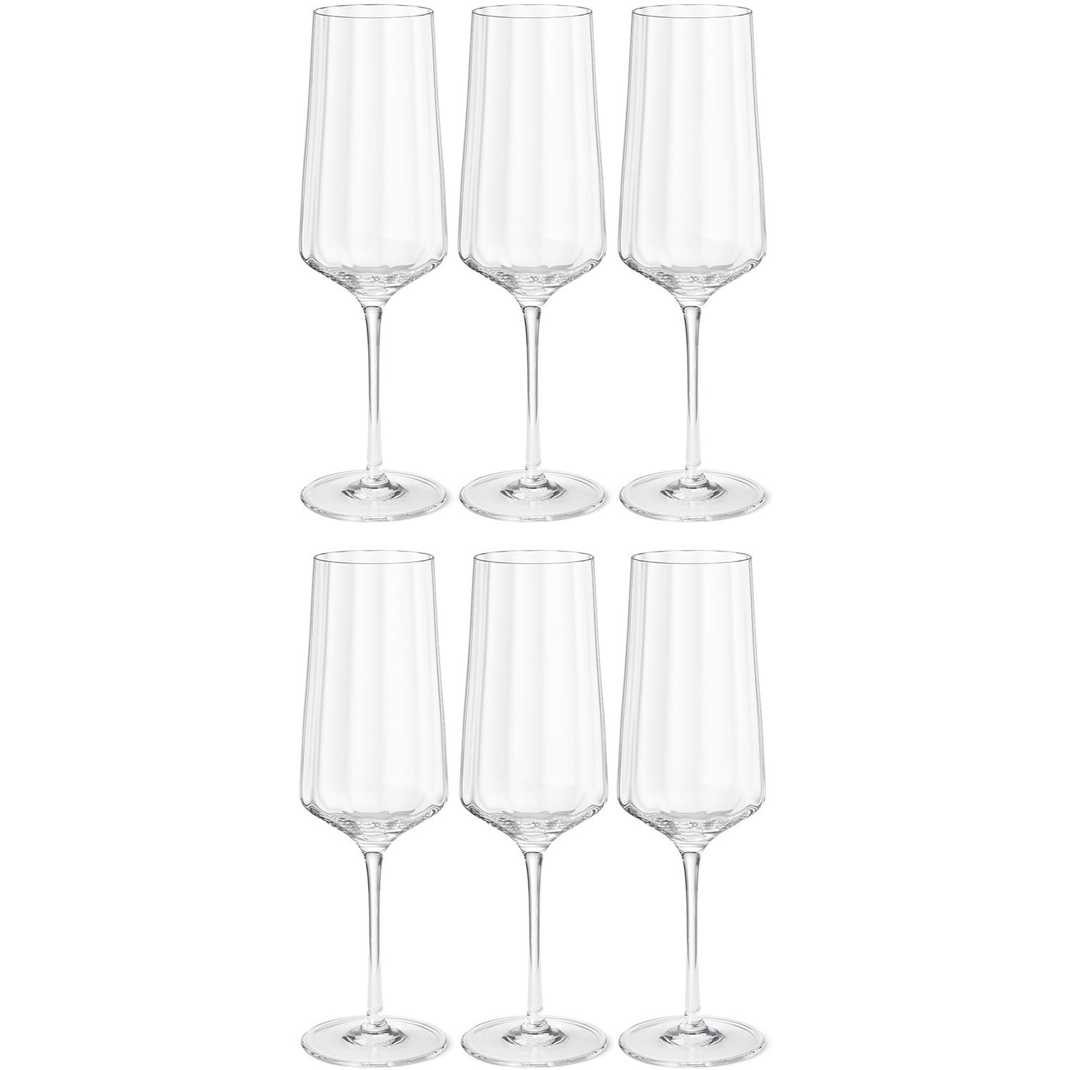 Georg Jensen Bernadotte Champagneglas 27 Cl 6-pack - Champagneglas Kristallglas Klar - 10019698