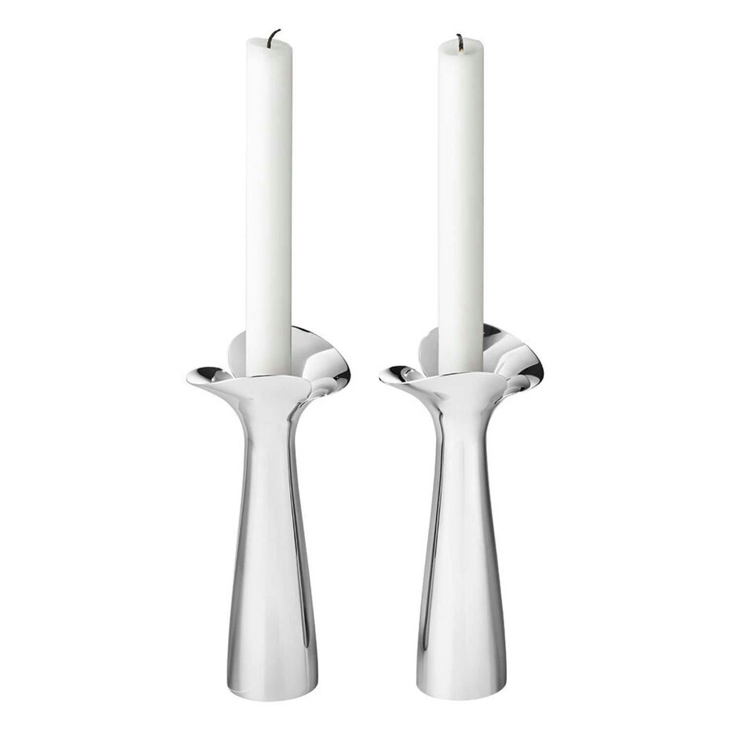 Georg Jensen Bloom Botanica Ljusstake 2-pack - Ljusstakar Rostfritt St&aring;l - 10016987