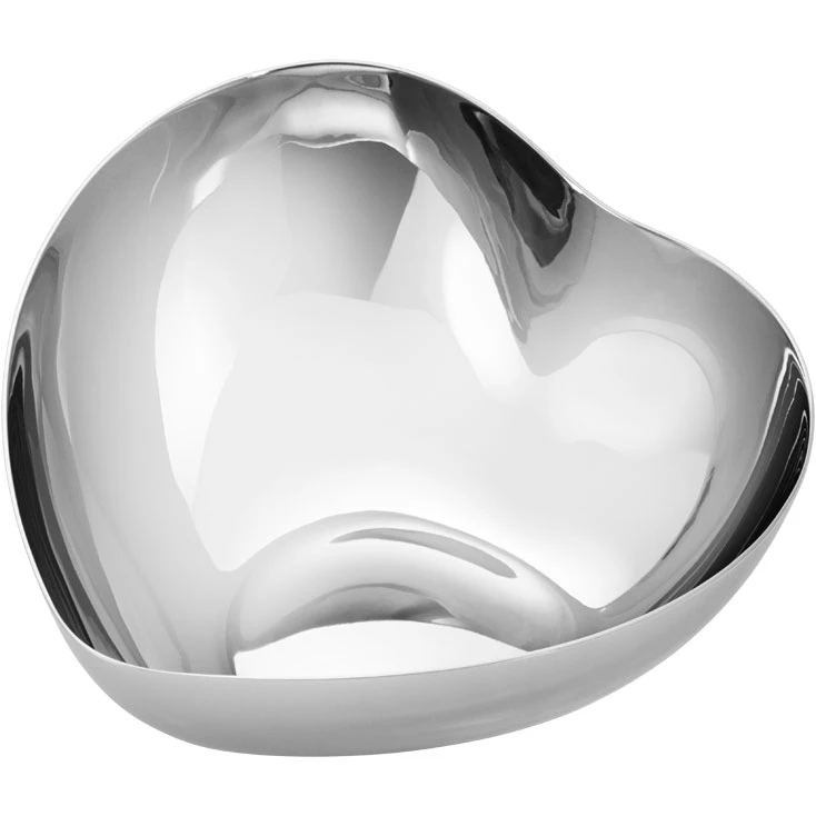 Georg Jensen Heart Sk&aring;l Silver Medium - Serveringssk&aring;lar Rostfritt St&aring;l Silver - 10020943