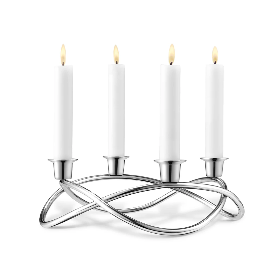 Georg Jensen Season Ljusstake Advent Crown - Kalenderljus & Ljusstakar Rostfritt St&aring;l - 3586511