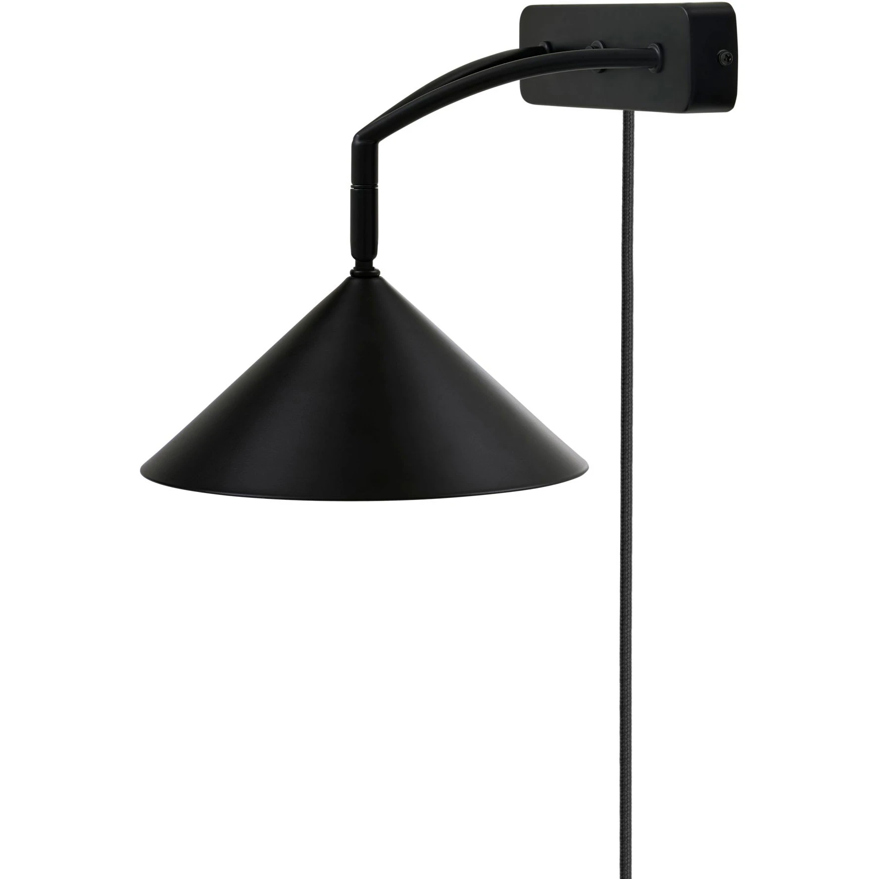 Globen Lighting Curve V&auml;gglampa Svart - V&auml;gglampor Metall Svart - 432011