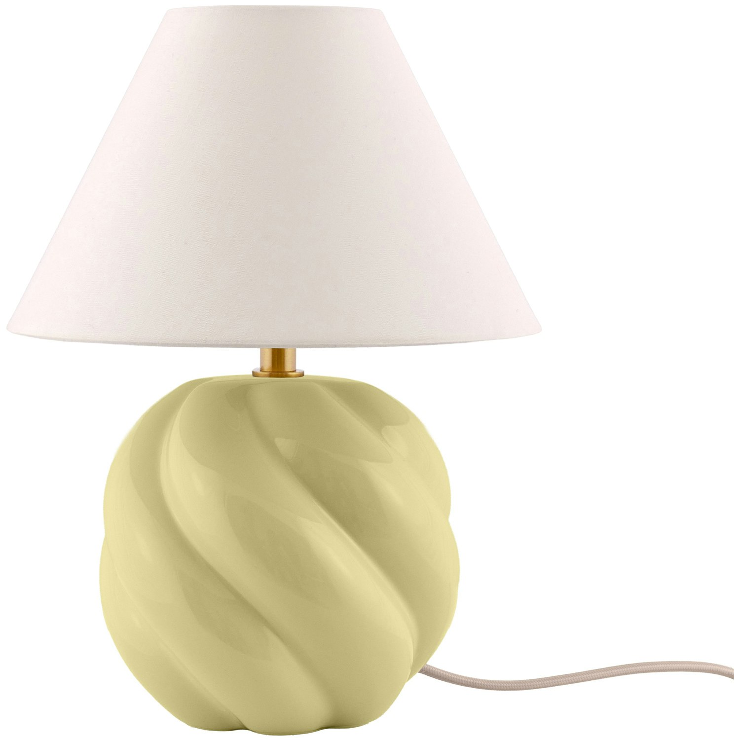 Globen Lighting Dahlia 24 Bordslampa Smörgul - Bordslampor Keramik Butter Yellow - 616407