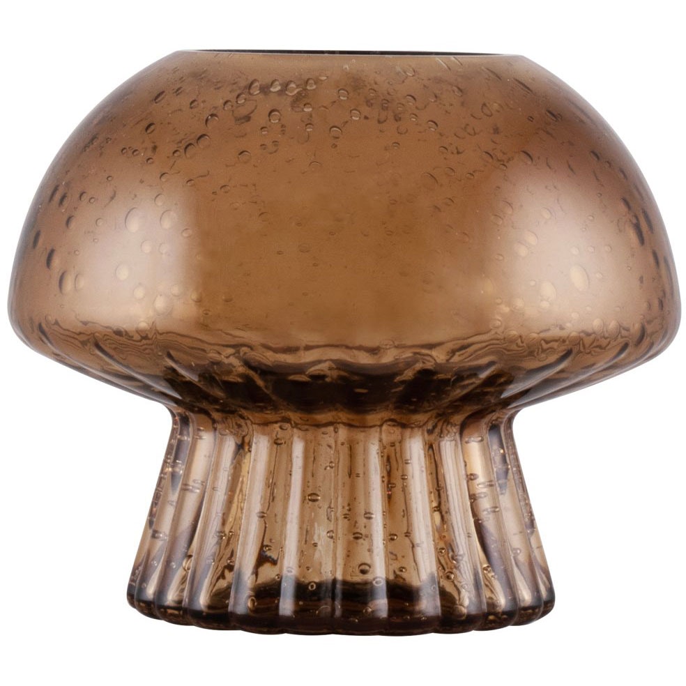 Globen Lighting Fungo 12 V&auml;rmeljuslykta Brun - Ljuslyktor Munbl&aring;st Glas Brun - 681406