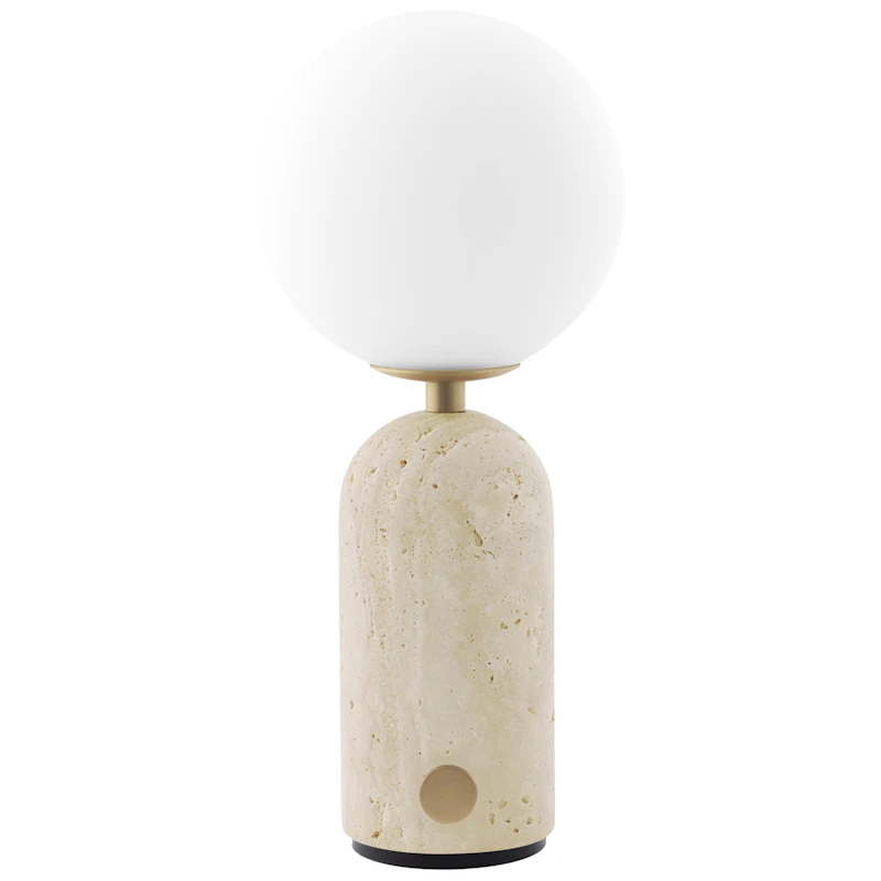Torrano Bordslampa Portabel, Travertin