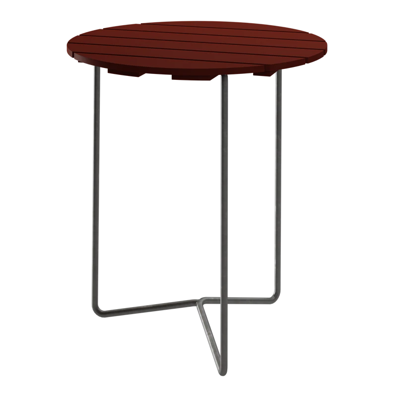 6B Bord Ø60 cm, Mörkröd / Svart