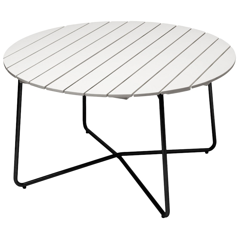 9A Bord Ø120 cm, Vitlackerad Ek / Svart