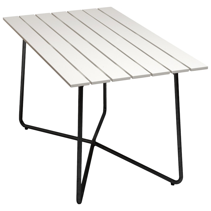 B25A Bord, Vitlackerad Ek / Svart