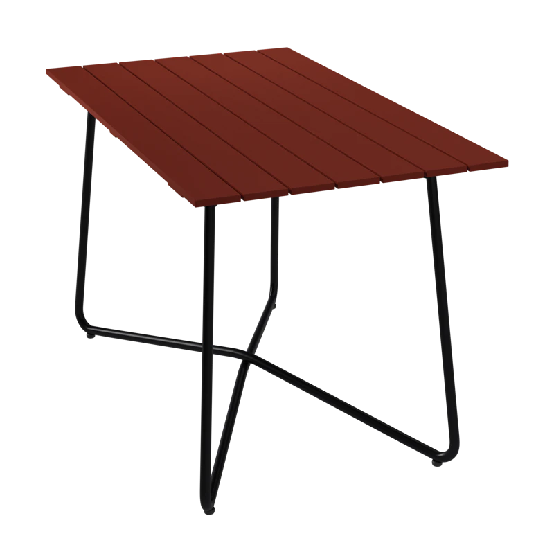 B25A Bord 70x120 cm, Mörkröd / Svart