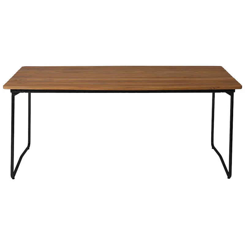 B31 Bord 92x170 Cm, Obehandlad Teak / Svart