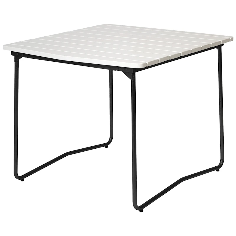 B31 Bord 84x92 cm, Vitlackerad Ek / Svart