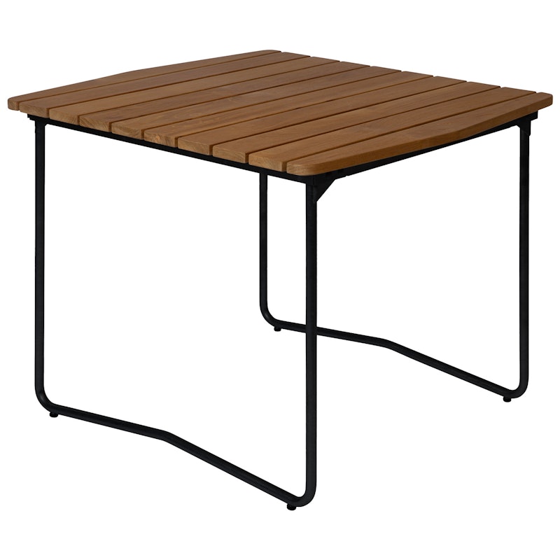 B31 Bord 84x92 cm, Obehandlad Teak / Svart