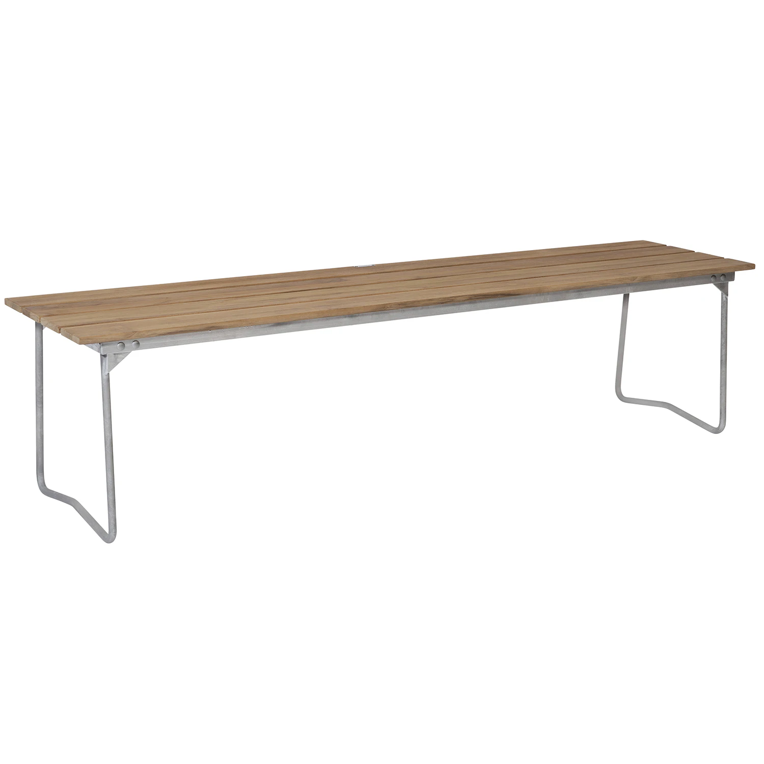 Grythyttan St&aring;lm&ouml;bler B&auml;nk 9 170 Cm Obehandlad Teak / Varmf&ouml;rzinkat St&aring;l - B&auml;nkar Teak - 10363
