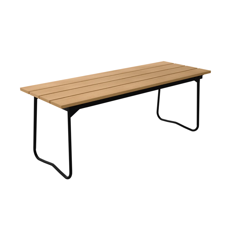 Bänk 8 110 cm, Oljad Ek / Svart Stål