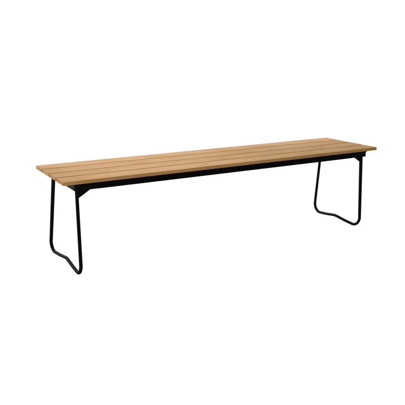 Bänk 9 170 cm, Oljad Ek / Svart Stål