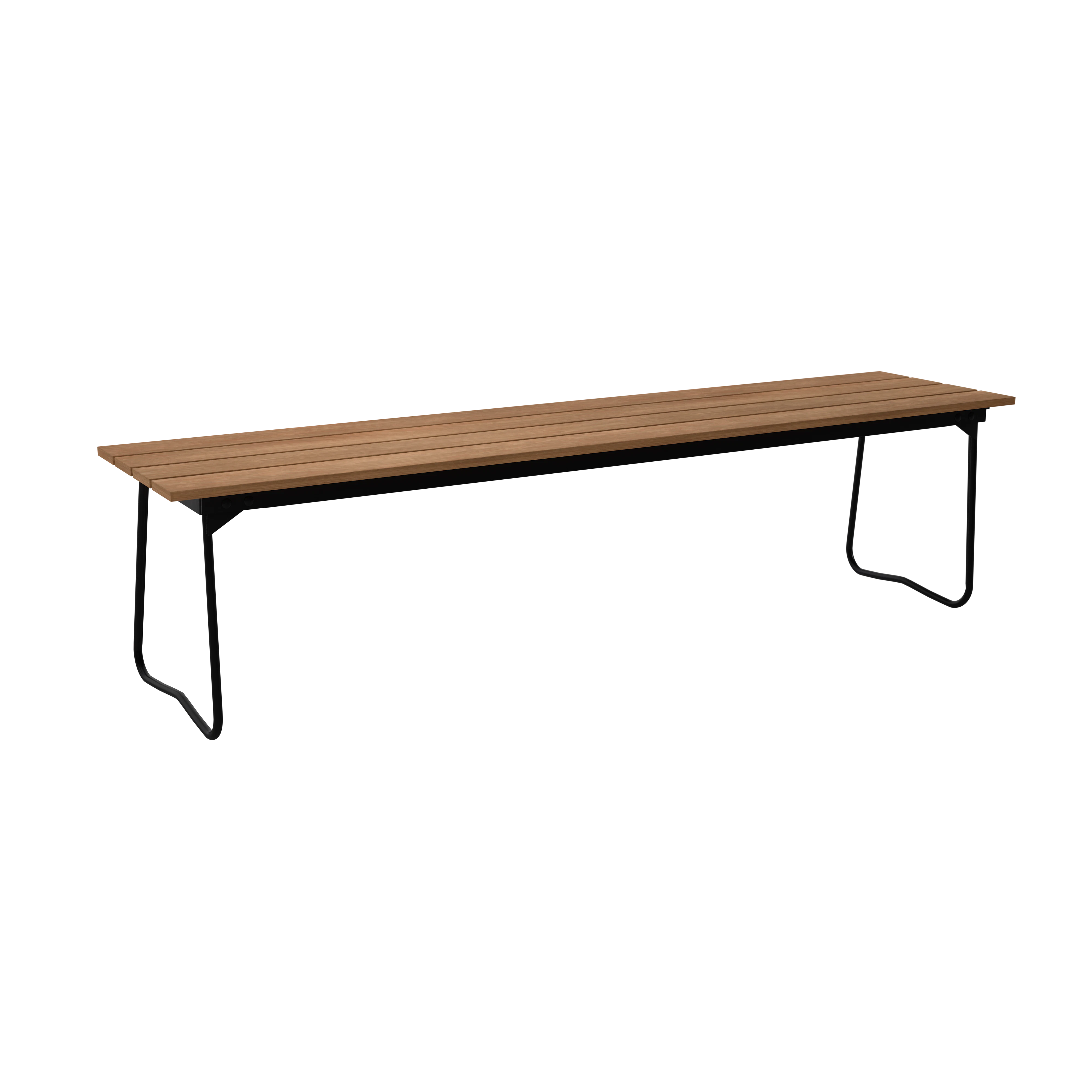 Grythyttan St&aring;lm&ouml;bler B&auml;nk 9 170 Cm / Svart St&aring;l - B&auml;nkar Teak - 1032663