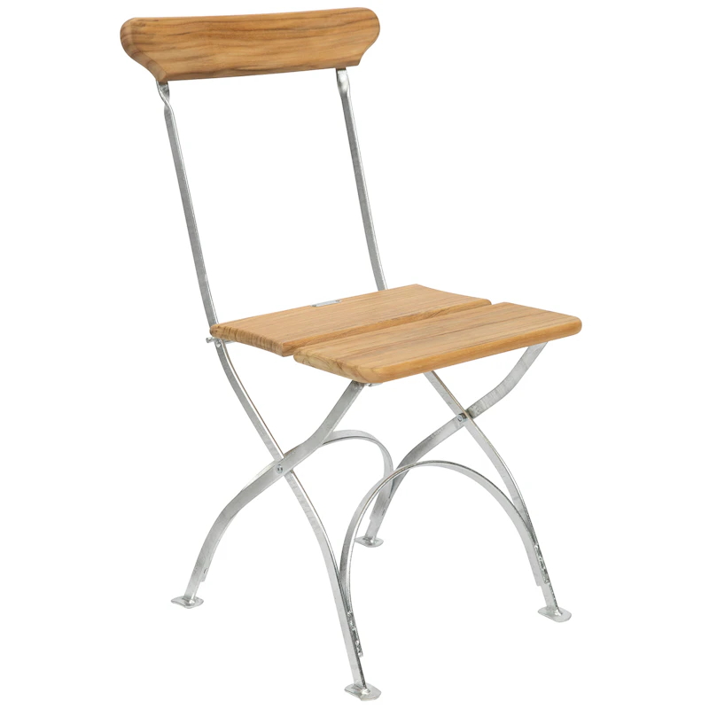 Bryggeristol, Obehandlad Teak / Varmförzinkat Stål