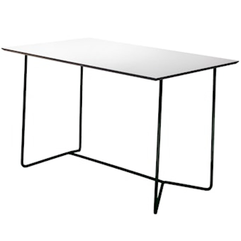 High Tech Bord 70x100 cm, Vit Laminat / Svart