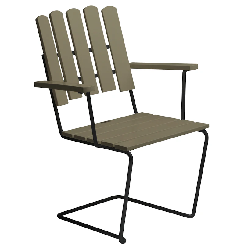 Karmstol A2, Ljusgrön / Svart