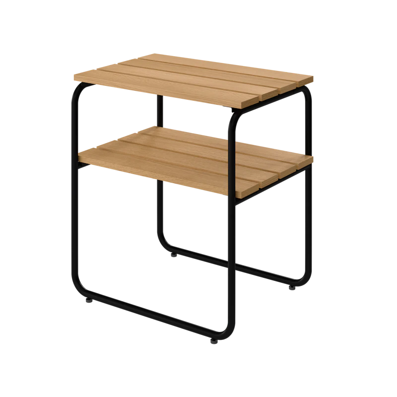 L45 Sidobord, Oljad Ek / Svart