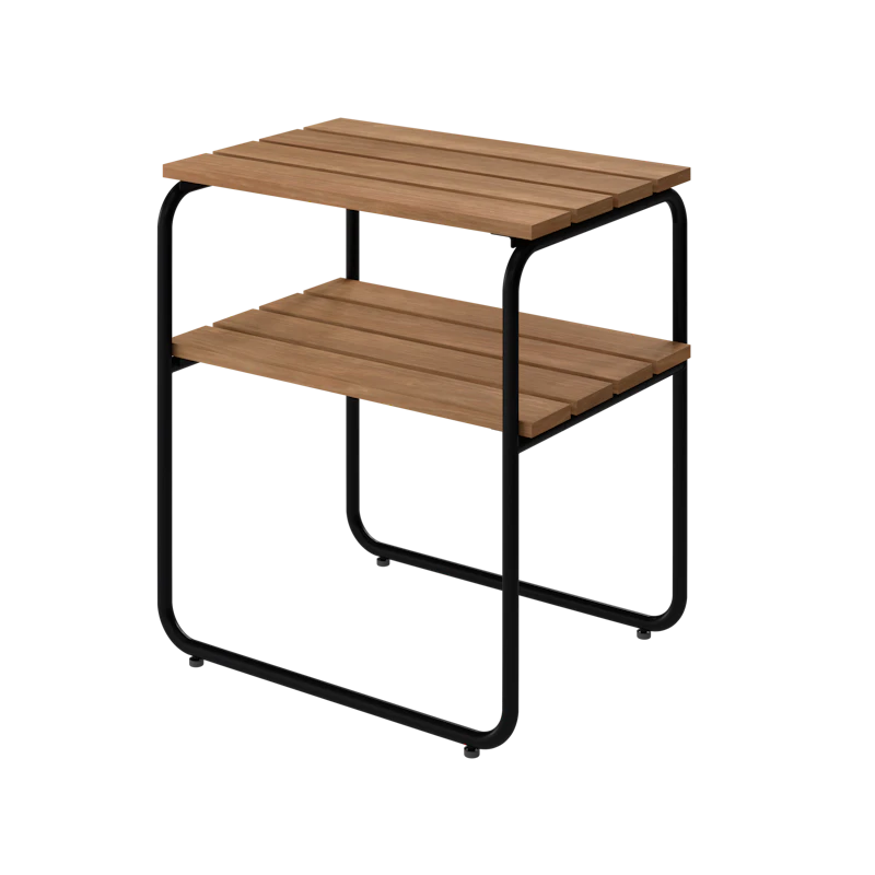 L45 Sidobord, Teak / Svart