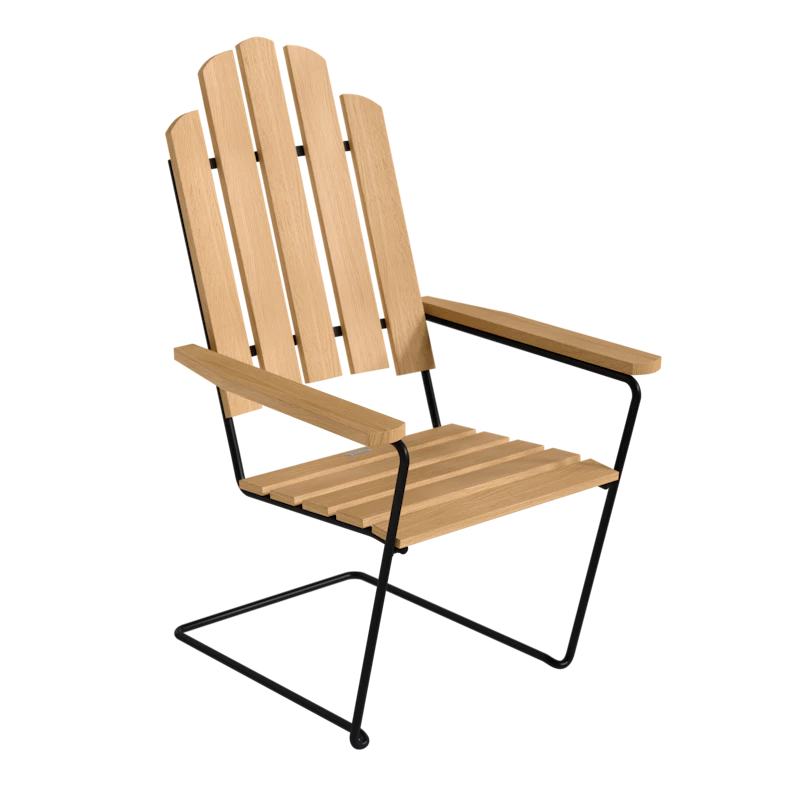 Loungestol A3, Oljad Ek / Svart
