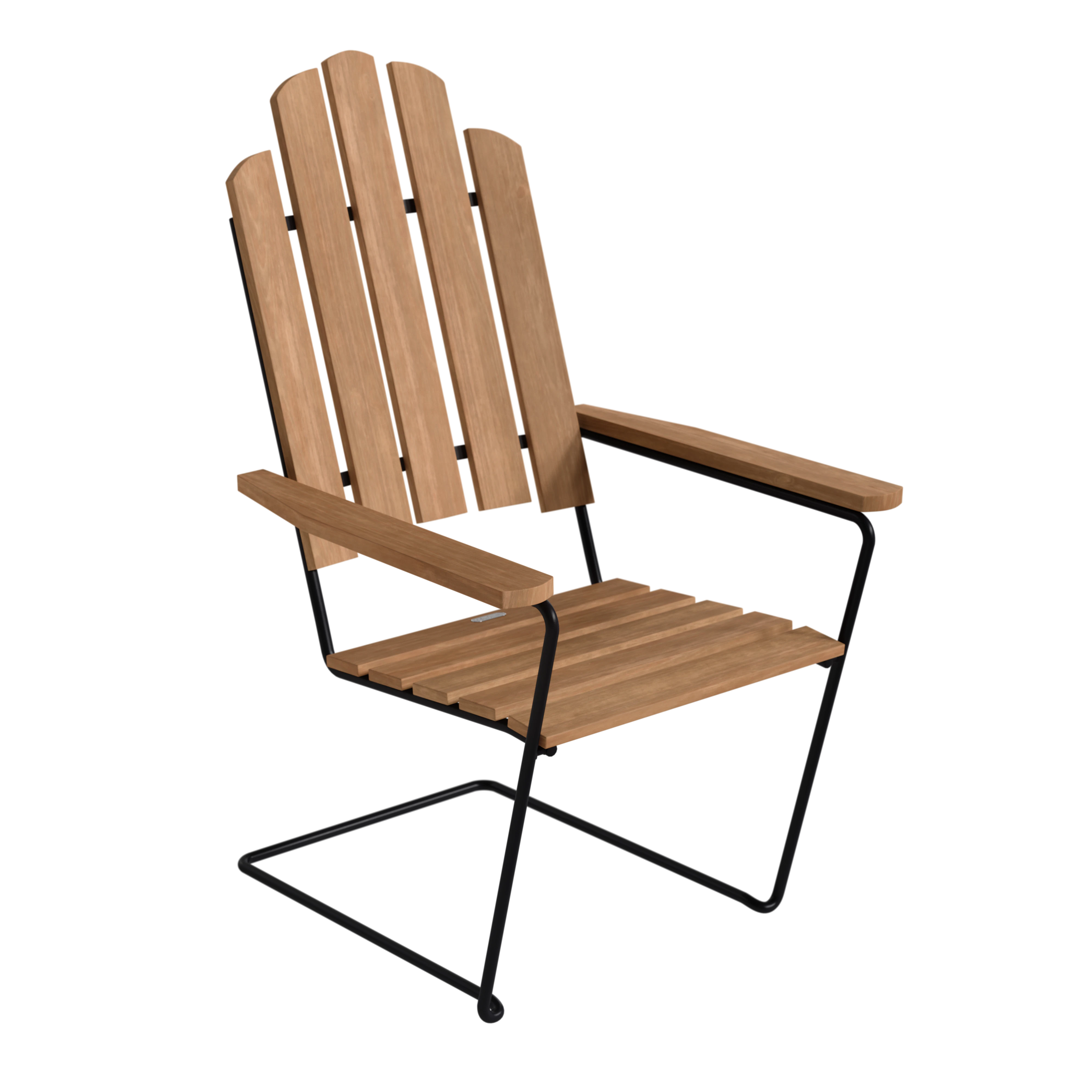 Grythyttan St&aring;lm&ouml;bler Loungestol A3 Obehandlad / Svart - Solstolar & Sols&auml;ngar Teak - 10126995