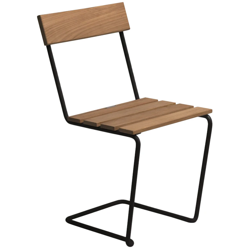 Stol 1, Obehandlad Teak / Svart