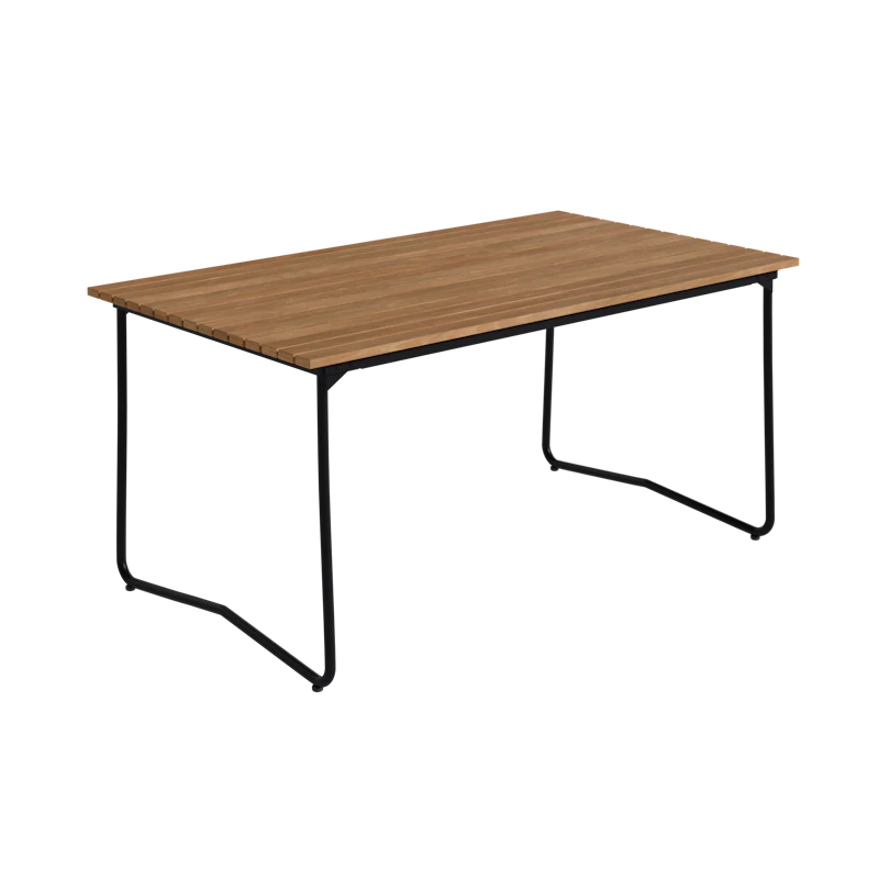 Bovik Bord 92x150 cm, Teak / Svart Stål