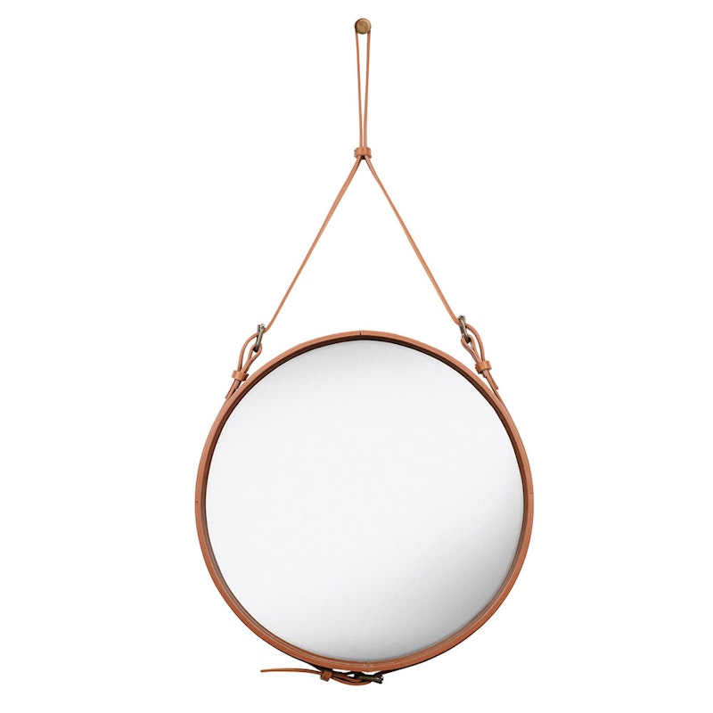 Adnet Väggspegel Cirkulär 58 cm, Brun