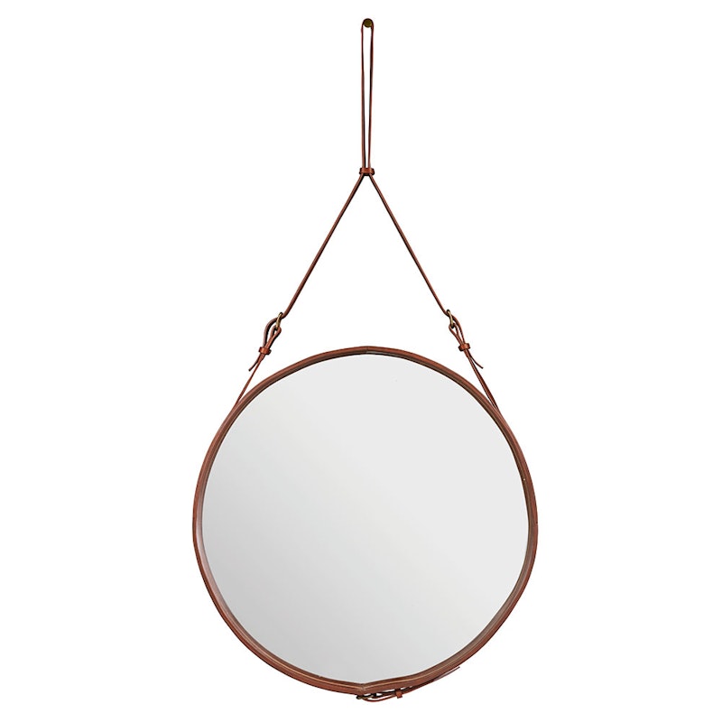 Adnet Väggspegel Cirkulär 70 cm, Brun