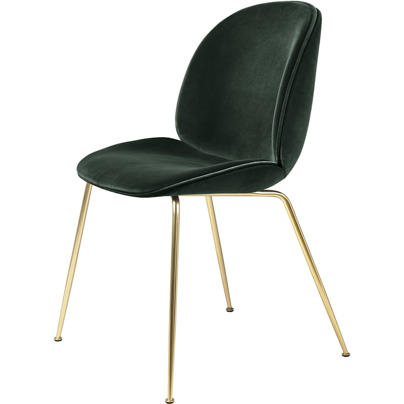 Beetle Stol Klädd Brass Base/ Dandy, Emerald Green