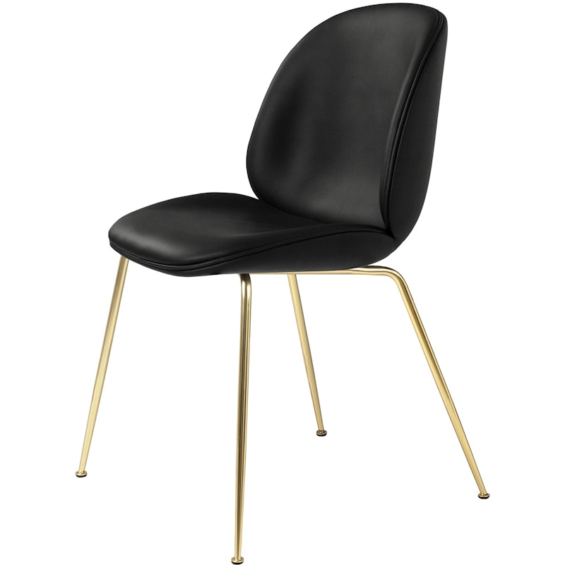 Beetle Stol Klädd Brass Base/ Sierra, Black