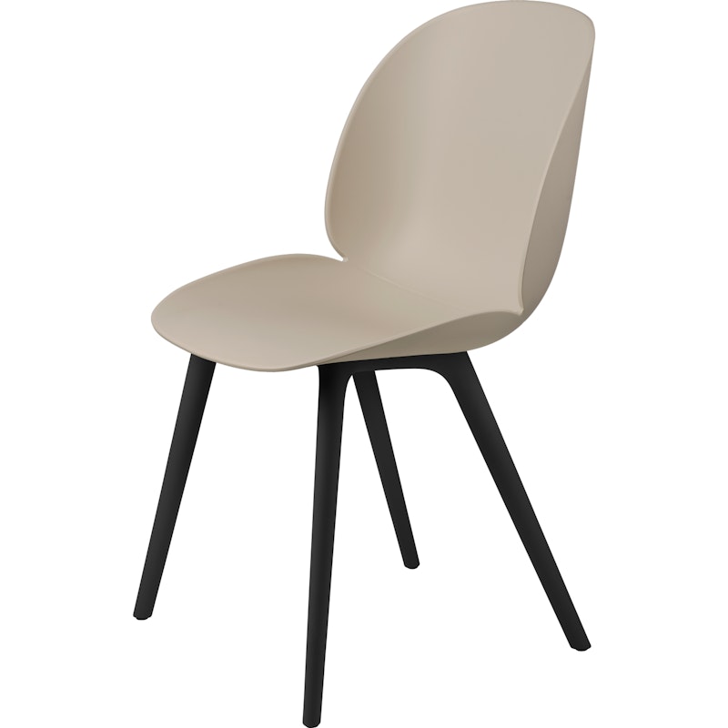 Beetle Stol Oklädd Plast Black Base, New Beige