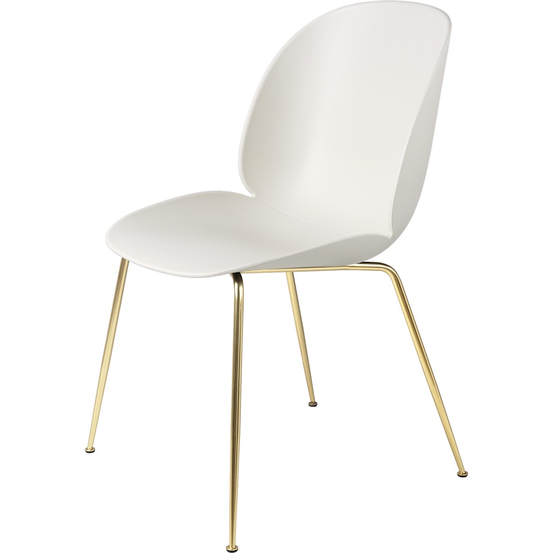 Beetle Stol Oklädd Conic Base,  Alabaster White