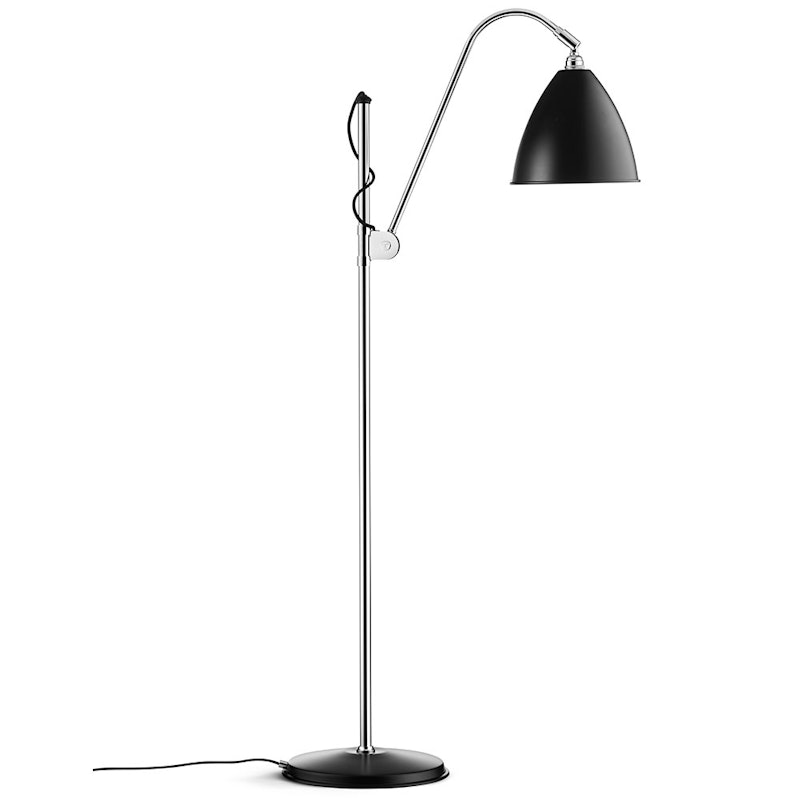 Bestlite BL3 M Golvlampa, Krom/Svart Semi Matt