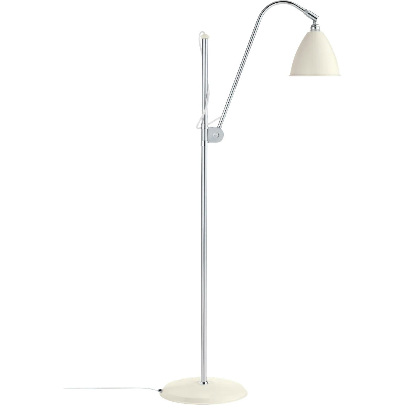 Gubi Bestlite Bl3s Golvlampa Krom / Vit Semi Matt - Golvlampor Stål Krom - 10010039