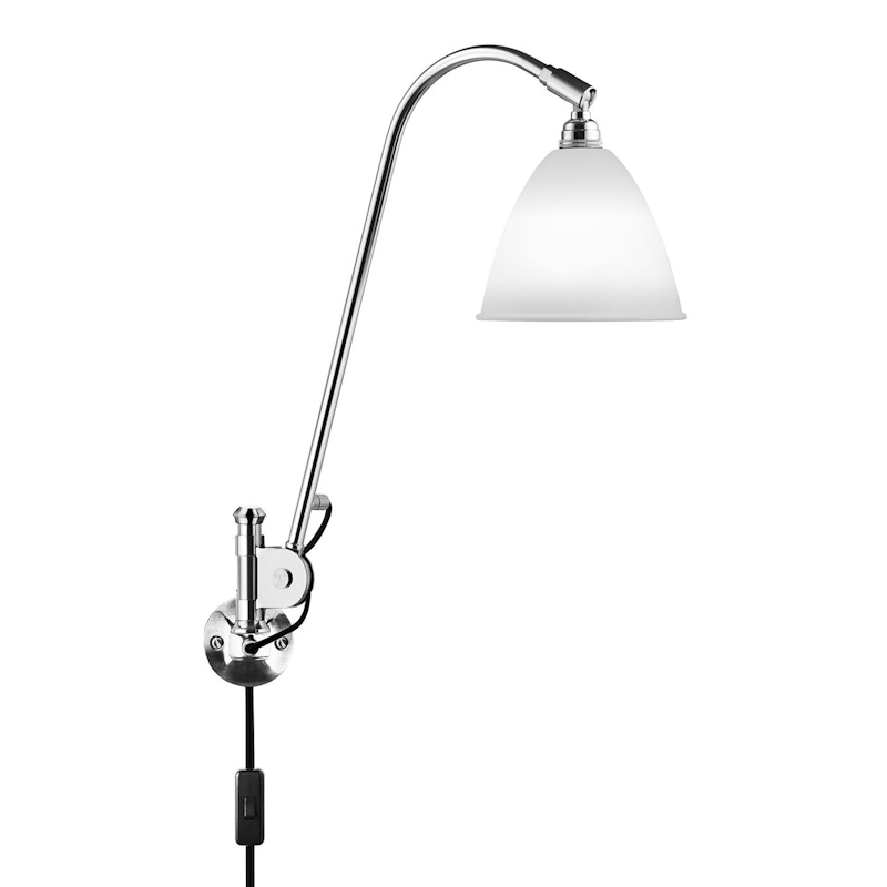 Bestlite BL6 Vägglampa, Krom/Benporslin