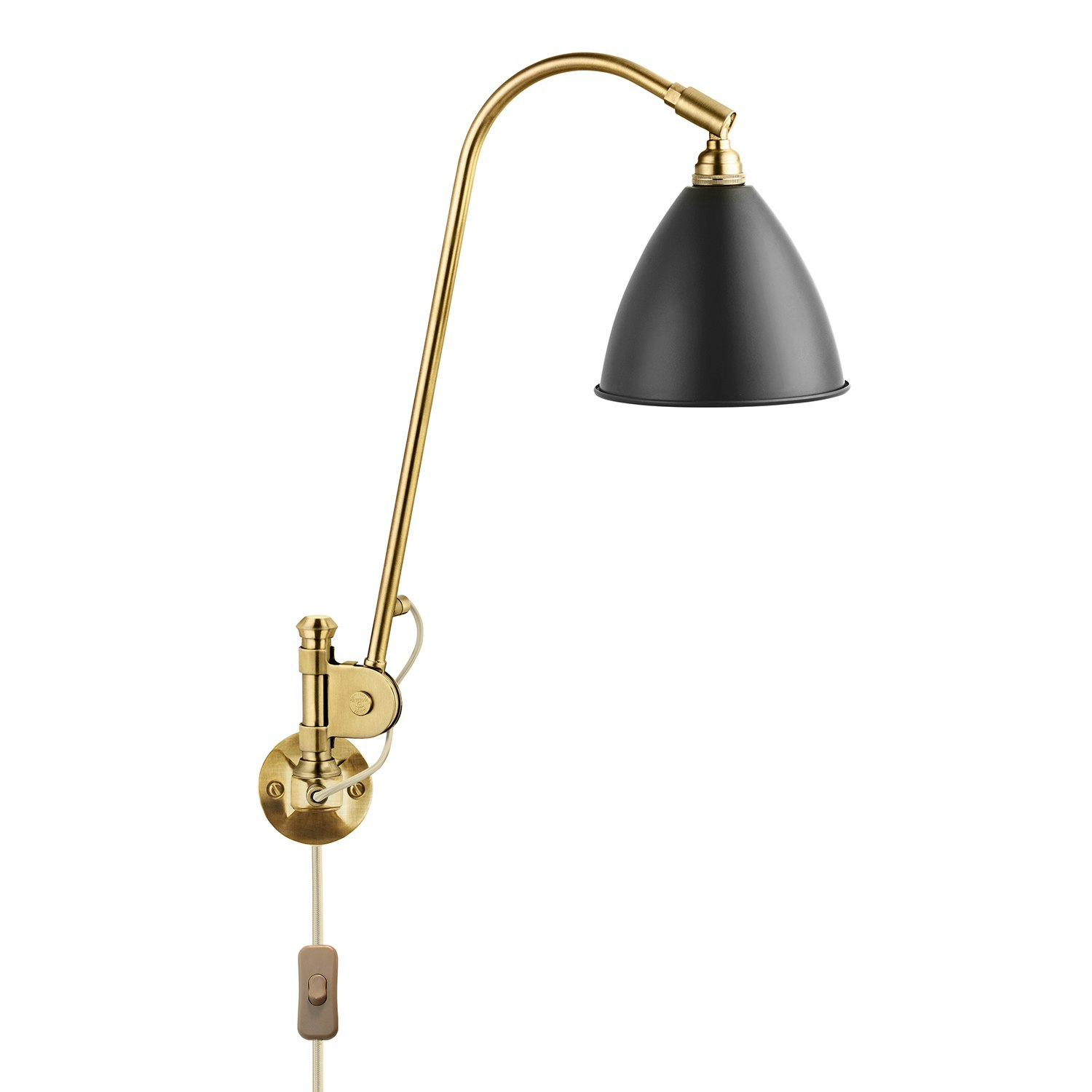 Gubi Bestlite Bl6 Vägglampa Mässing/svart - Vägglampor Stål Svart - 10010186