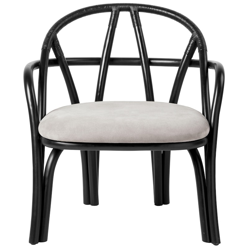 Bistra Loungefåtölj, Ebony / Fustagno 001